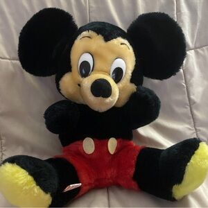 Mickey Mouse Plush Vintage 70s Walt Disney Productions 10 inch